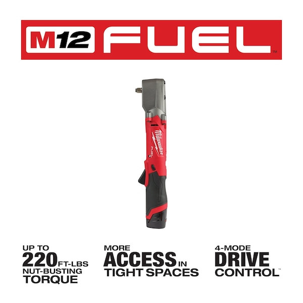Milwaukee Tool M12 FUEL 3/8 in. Right Angle Impact Wrench with Friction Ring Kit - 2564-22