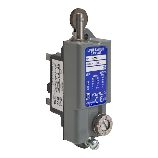 Interruptor de límite Telemecanique Sensors, NC-NO SPDT-DB; Forma Z, 15A @ 600V AC - 9007AO36