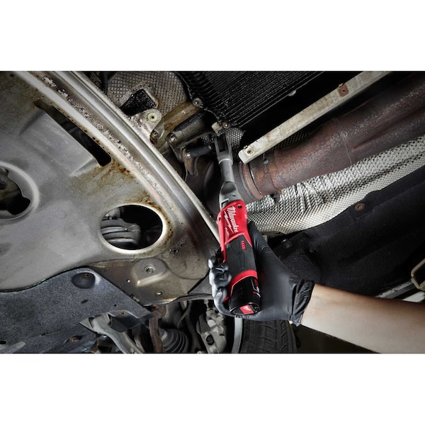 Milwaukee Tool Cordless Ratchet, 12V DC, 55 ft-lb Torque, Includes Battery - 2560-20, 48-11-2440
