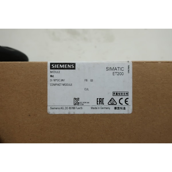 Siemens Simatic 24V-DC Et200 Compact Other PLC and DCS Module - 6ES7141-3BH00-0XA0