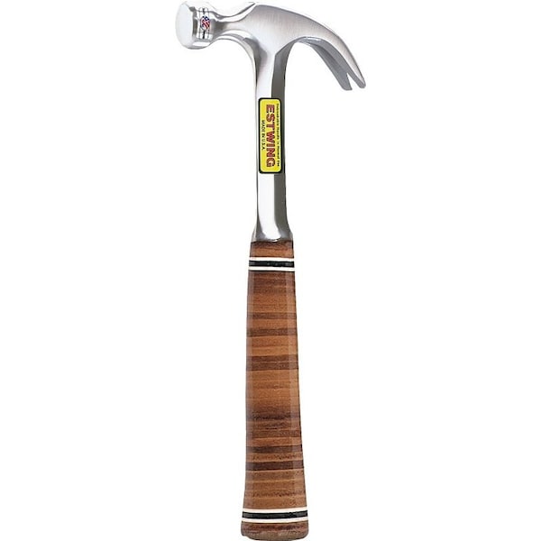 Estwing Hammer, 16 oz Head, Curved Claw Head, Solid America Steel Head, 12-1/2 in OAL - E16C