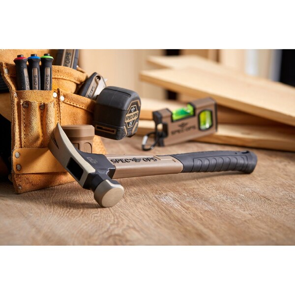 Spec Ops 20 oz Smooth Face Rip Claw Hammer, Fiberglass Handle, 13 in - SPEC-M20FG13