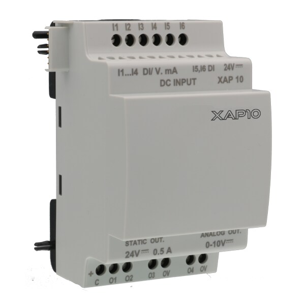 Crouzet Expansion XAp10, 6 Digital Inputs, 2 Digital Outputs, 2 Analog Outputs - 88975303