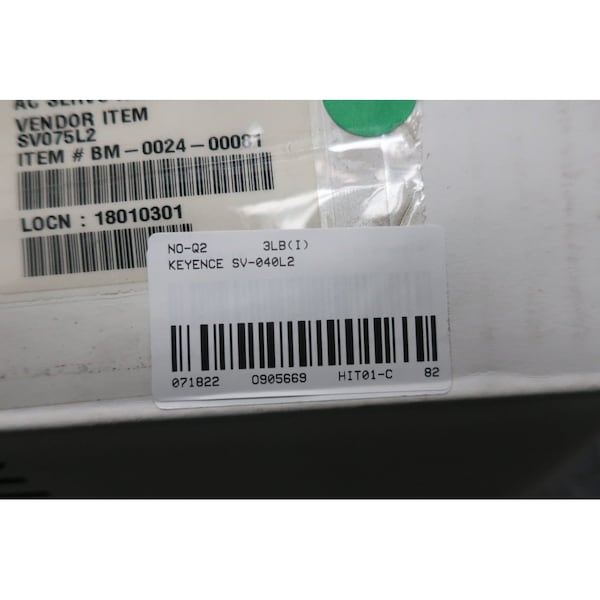 Keyence 0-400Hz 200-230V-AC 0-230V-AC 3Ph 400W Servo Drives and Amplifier - SV-040L2