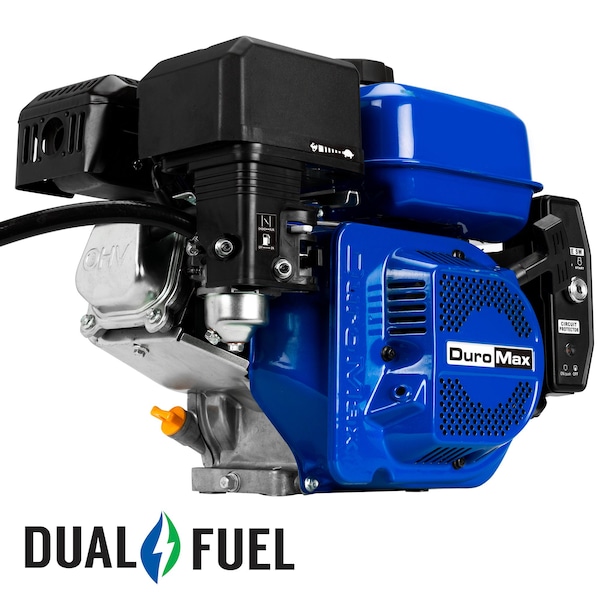 Duromax 212cc 3/4 in. Dual Fuel Propane Gasoline Portable Electric Start Engine - XP7HPX