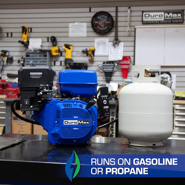 Duromax 439cc 1 in. Dual Fuel Propane Gasoline Portable Electric Start Engine - XP18HPX