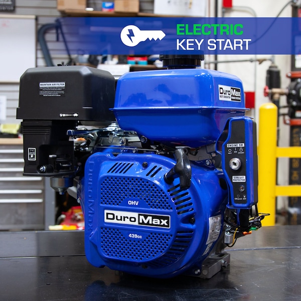 Duromax 439cc 1 in. Dual Fuel Propane Gasoline Portable Electric Start Engine - XP18HPX