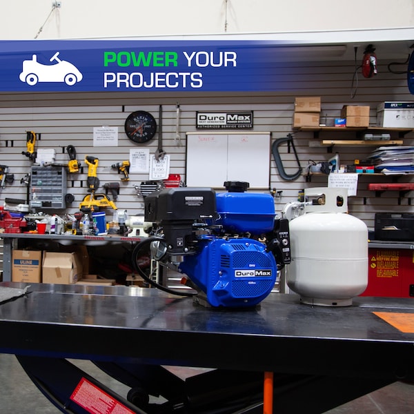 Duromax 439cc 1 in. Dual Fuel Propane Gasoline Portable Electric Start Engine - XP18HPX