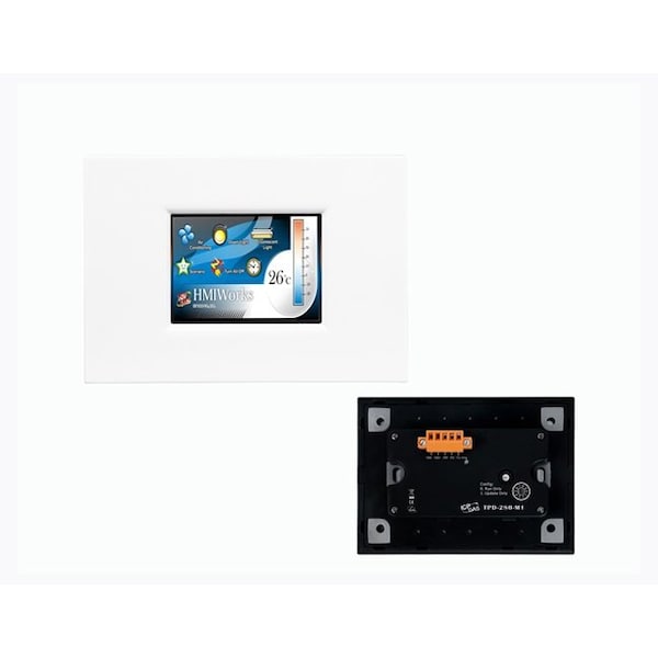 Icp Das 2.8'' High Resolution TFT Color Touch, support RS 485 and Modbus RTU White Panel - TPD-280-M1