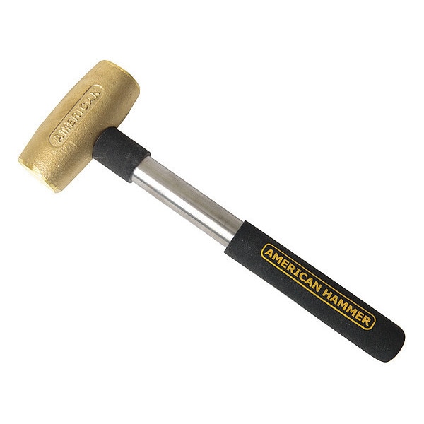 American Hammer Hammer, Brass, Soft Grip, 5 lb. - AM5BRCG