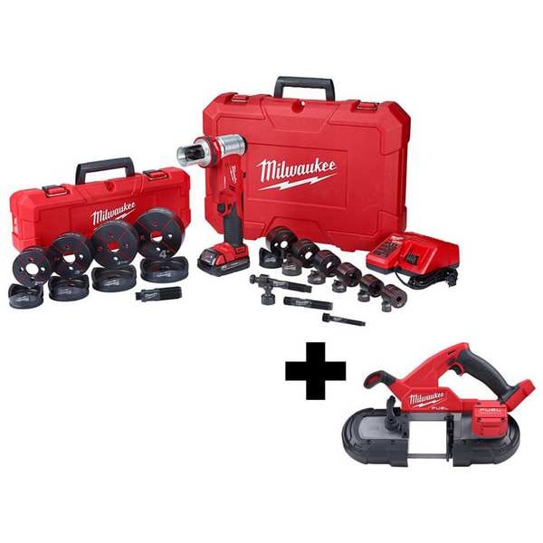 Milwaukee Tool M18 6T Knockout 1/2-4" Kit, M18 Band Saw - 2677-23, 2829-20