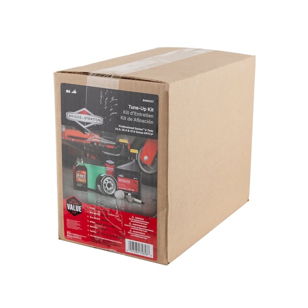Briggs & Stratton Maintenance Kit: (1) Air Filter, (1) Oil Filter, (2) Engine Oil, (1) Fuel Filter, (2) Spark Plugs - 84002317