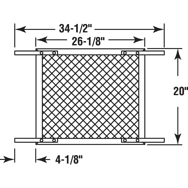 Prime-Line Prime-Line 20 in. L Bronze Plastic Screen Door Grille 1 pc - PL 15516
