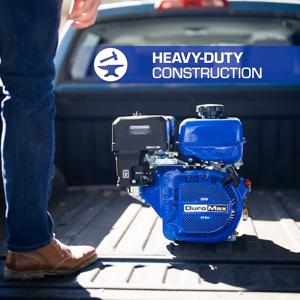 Duromax 274cc 1 in. Shaft Recoil/Electric Start Engine,  - XP9HPE