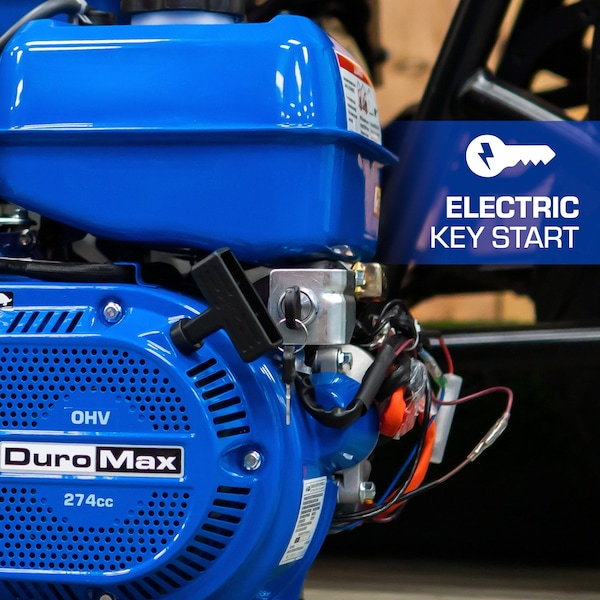 Duromax 274cc 1 in. Shaft Recoil/Electric Start Engine,  - XP9HPE