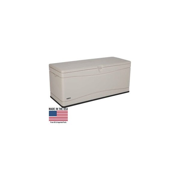 Lifetime Lifetime 60040 Outdoor Deck Storage Bench Box 130 Gallon, Sand w/Black Bottom - 60040