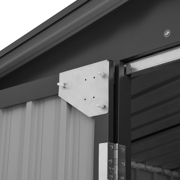 Sunjoy 13 ft. x 20 ft. Outdoor Storage Shed, Carport, Dark Grey - A110006610
