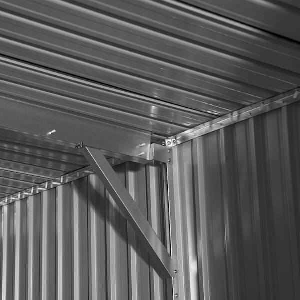 Sunjoy 13 ft. x 20 ft. Outdoor Storage Shed, Carport, Dark Grey - A110006610