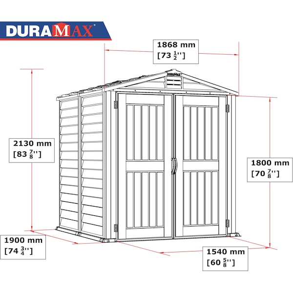 Duramax 6x6 StoreMate Plus Vinyl Shed w/floor - 30425