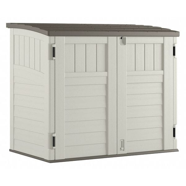 Suncast 34 cu ft Resin Horizontal Storage Shed, Vanilla/Stoney - BMS2500