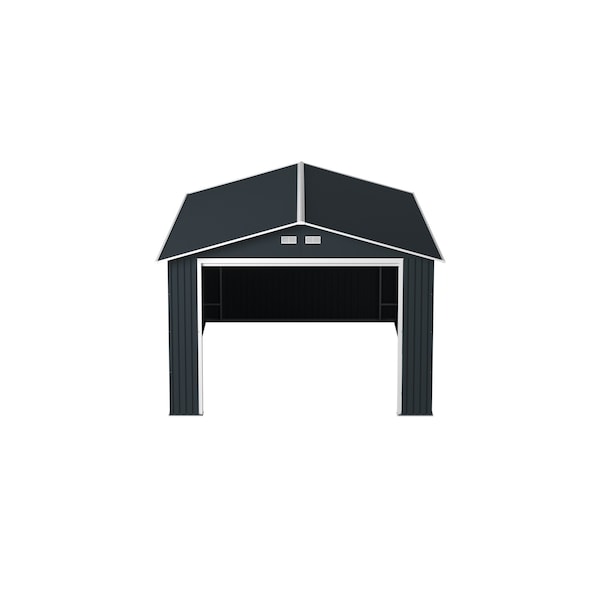 Duramax Imperial Metal Garage Dark Gray w/White 12x20 - 50951
