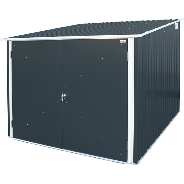 Duramax Bicycle Storage Shed Anthracite w/White Trim - 73051