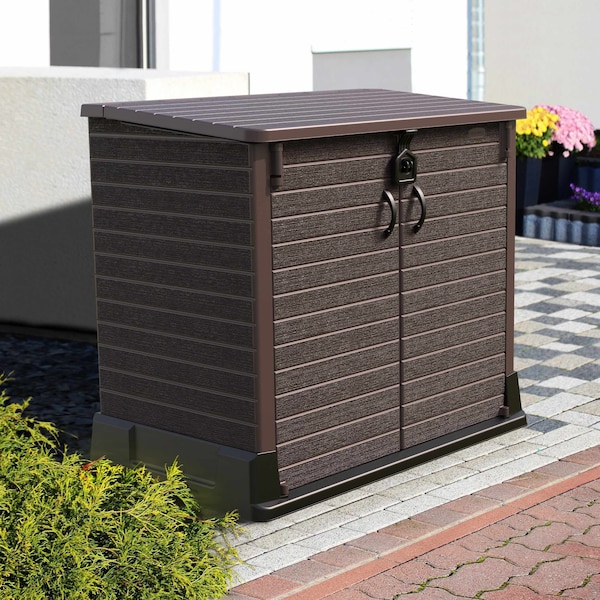 Duramax Storeaway 4 ft. 3 In. x 2 ft. 5 In. x 3 Ft 7 In. Resin Horizontal Storage Shed Brown - 86621