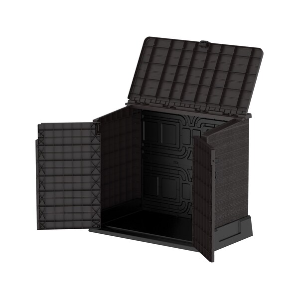 Duramax Storeaway 4 ft. 3 In. x 2 ft. 5 In. x 3 Ft 7 In. Resin Horizontal Storage Shed Brown - 86621