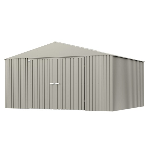 Arrow Storage Products Elite Steel Storage Shed, 14x12, Cool Grey - EG1412CG
