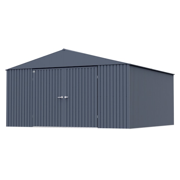 Arrow Storage Products Elite Steel Storage Shed, 14x14, Anthracite - EG1414AN