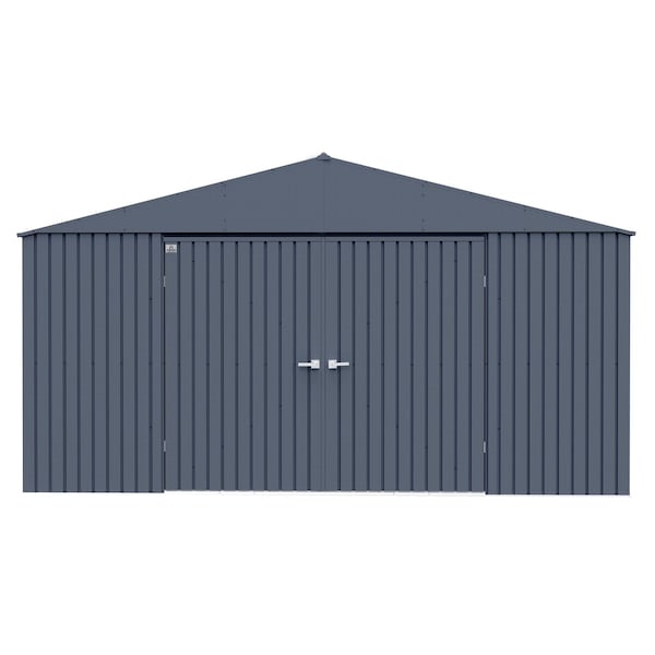 Arrow Storage Products Elite Steel Storage Shed, 14x14, Anthracite - EG1414AN