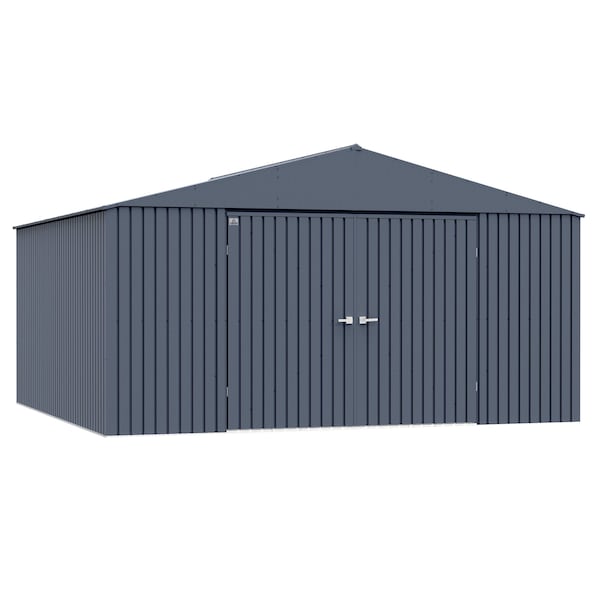 Arrow Storage Products Elite Steel Storage Shed, 14x14, Anthracite - EG1414AN