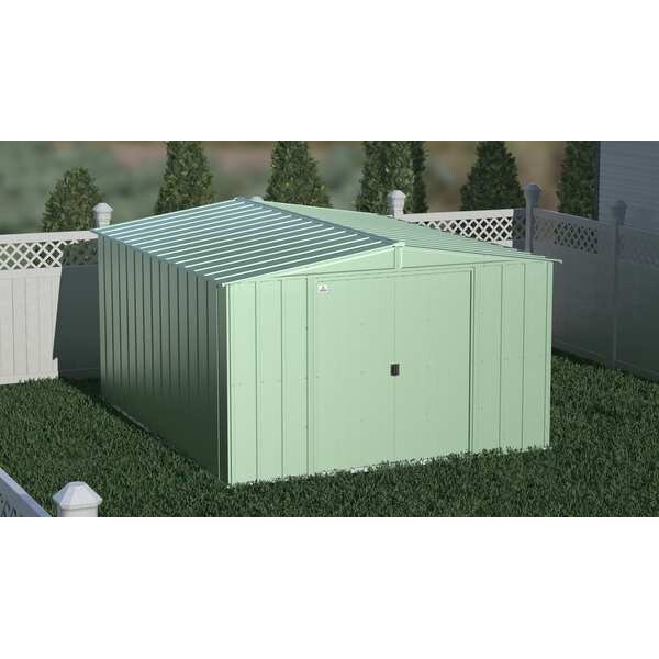 Arrow Storage Products 10x12 Classic Steel Storage Shed, Sage Green - CLG1012SG