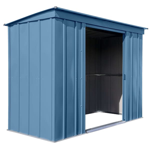 Arrow Storage Products 8x4 Classic Steel Storage Shed, Blue Grey - CLP84BG