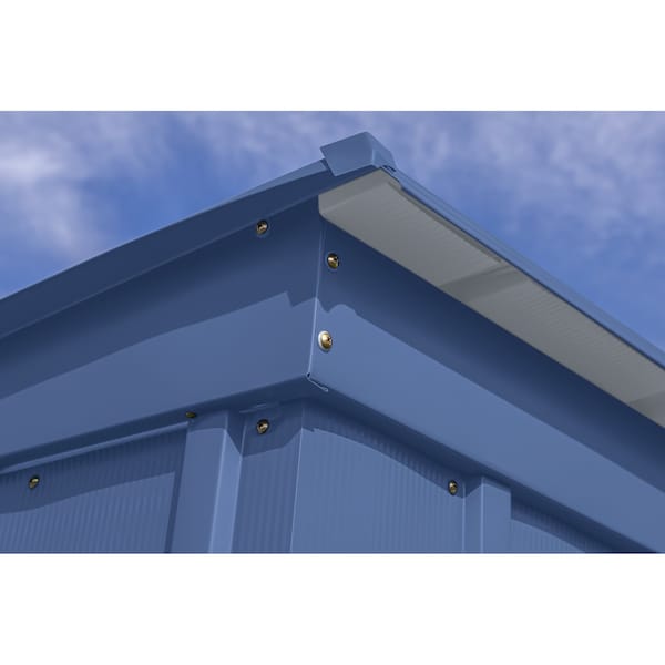 Arrow Storage Products 8x4 Classic Steel Storage Shed, Blue Grey - CLP84BG