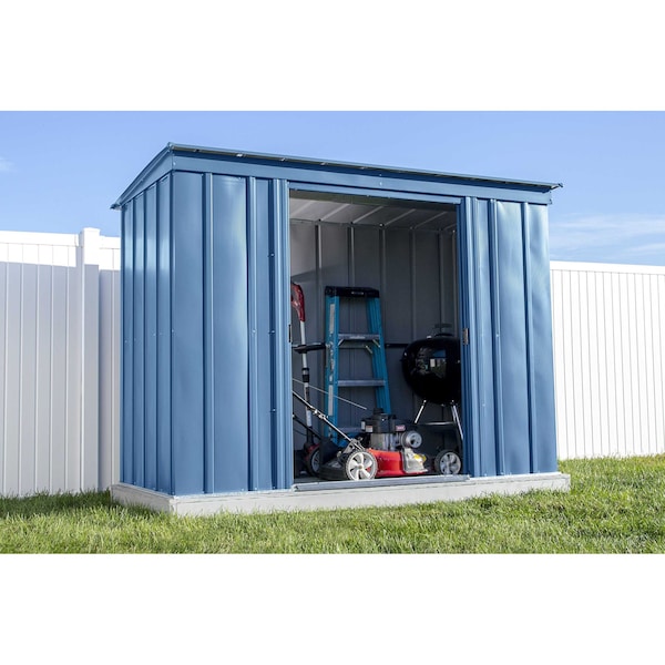 Arrow Storage Products 8x4 Classic Steel Storage Shed, Blue Grey - CLP84BG