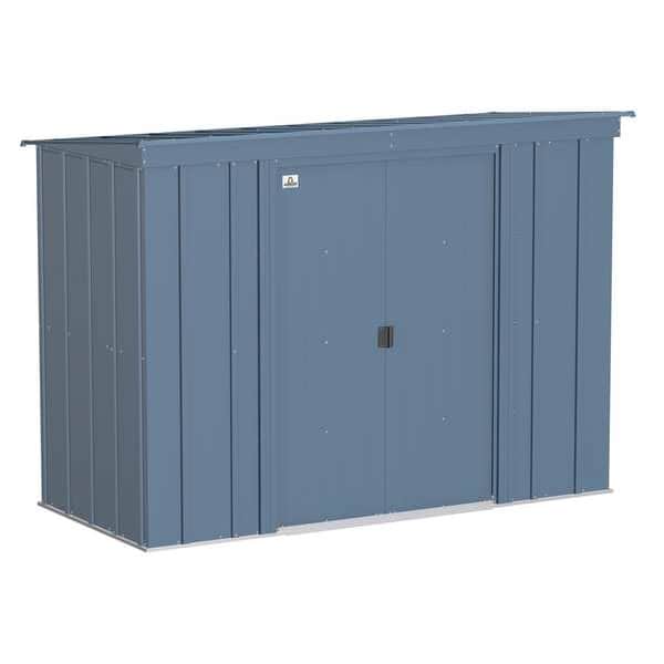 Arrow Storage Products 8x4 Classic Steel Storage Shed, Blue Grey - CLP84BG