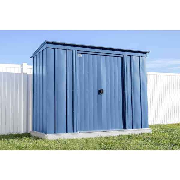 Arrow Storage Products 8x4 Classic Steel Storage Shed, Blue Grey - CLP84BG