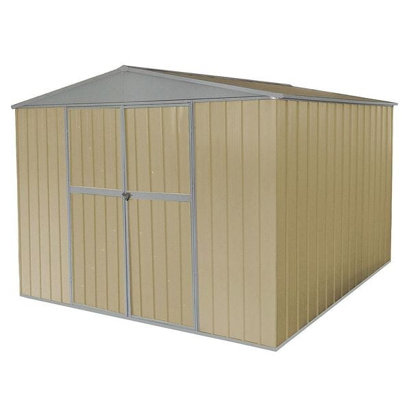 Zoro Select 653 cu ft Steel Outdoor Storage Shed, Beige - 13X115