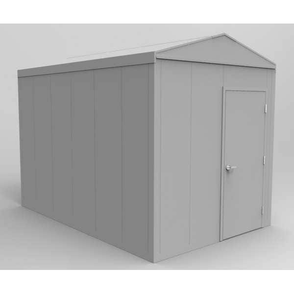 Porta-King Steel Outdoor Storage Building, Gray - ES812SS