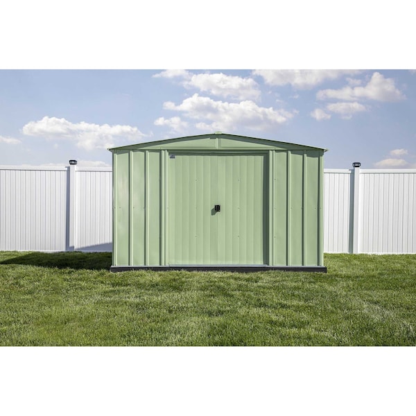 Arrow Storage Products 10x14 Classic Steel Storage Shed, Sage Green - CLG1014SG