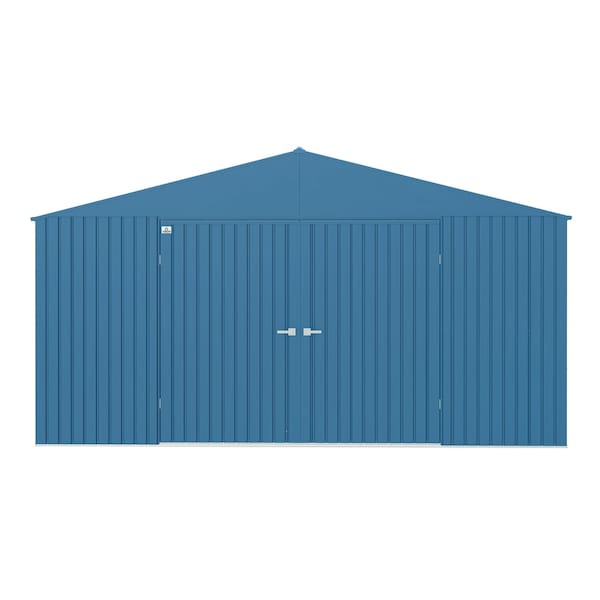 Arrow Storage Products Elite Steel Storage Shed, 14x12, Blue Grey - EG1412BG