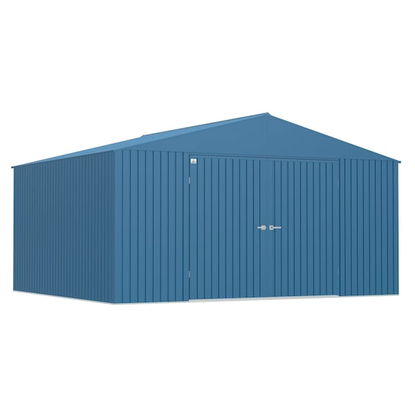 Arrow Storage Products Elite Steel Storage Shed, 14x12, Blue Grey - EG1412BG