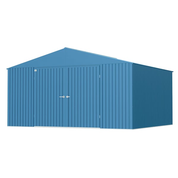 Arrow Storage Products Elite Steel Storage Shed, 14x12, Blue Grey - EG1412BG
