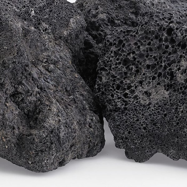 American Fire Glass Extra Large Black Lava Rock, 3 in - 6 in Stones, 10 lb Bag - LAVA-XXL-10