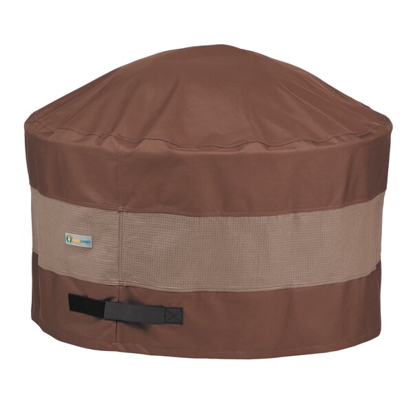 Duck Covers Ultimate Mocha Patio Round Fire Pit Cover, 36" Dia x 24"H - UFPR3620