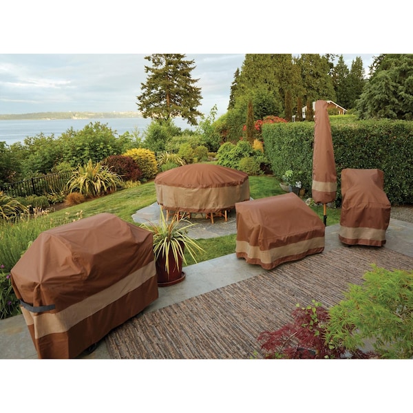 Duck Covers Ultimate Mocha Patio Round Fire Pit Cover, 36" Dia x 24"H - UFPR3620
