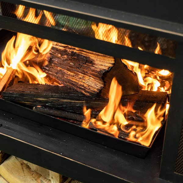 Deko Living Wood Burner Fireplace - Metal - 40 Inch - COB10501