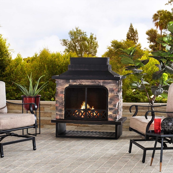 Sunjoy Farmington Wood Burning Fireplace - A304001100
