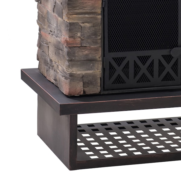 Sunjoy Farmington Wood Burning Fireplace - A304001100